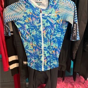 Zoot Vibrant Blue and Multicolor Performance Suit